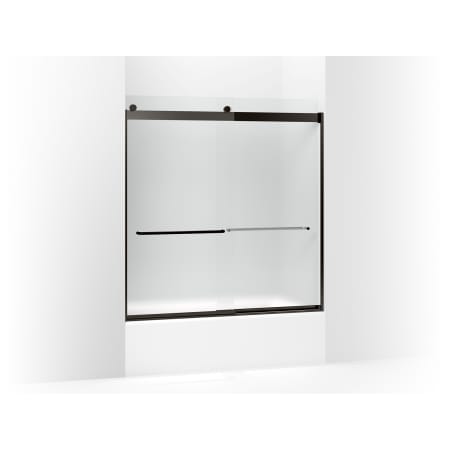 Kohler Levity 62" High x 59-5/8" Wide Sliding Frameless Tub Door with Frosted Glass Anodized Dark Bronze