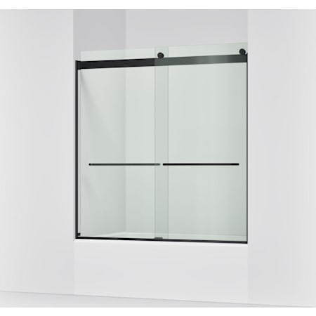 Kohler Levity 62" High x 59-5/8" Wide Bypass Frameless Tub Door with Clear Glass Matte Black