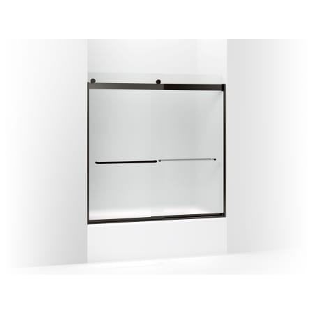 Kohler Levity 59-3/4" High x 59-5/8" Wide Sliding Frameless Tub Door with Frosted Glass Anodized Dark Bronze