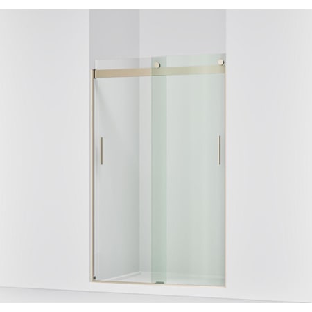 Kohler Levity 74" High x 47-5/8" Wide Bypass Semi Frameless Shower Door with Clear Glass Anodized Brushed Bronze