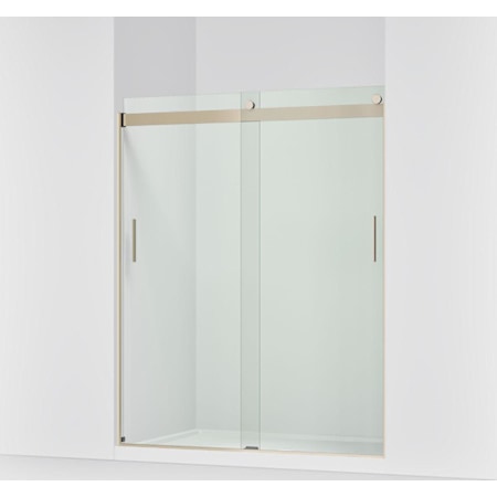 Kohler Levity 74" High x 59-5/8" Wide Bypass Semi Frameless Shower Door with Clear Glass Anodized Brushed Bronze