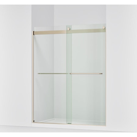 Kohler Levity 74" High x 59-5/8" Wide Bypass Frameless Shower Door with Clear Glass Anodized Brushed Bronze