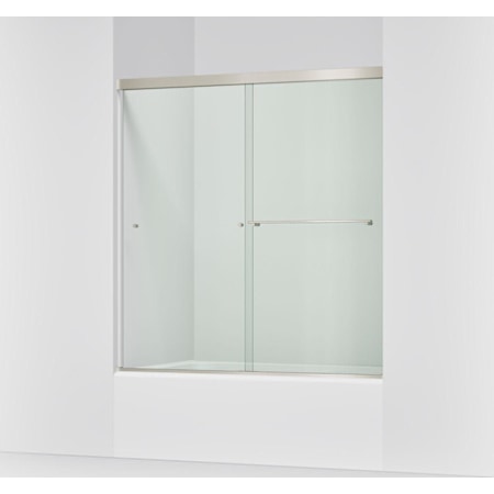 Kohler Revel 62" High x 59-5/8" Wide Frameless Bypass Sliding Shower Door with Clear Glass Anodized Brushed Nickel