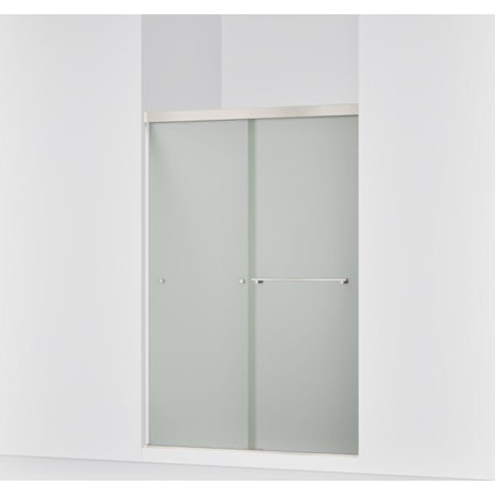 Kohler Revel 70"H x 47-5/8"W Sliding Shower Door with Frosted Glass and Clean Coat Anodized Brushed Nickel