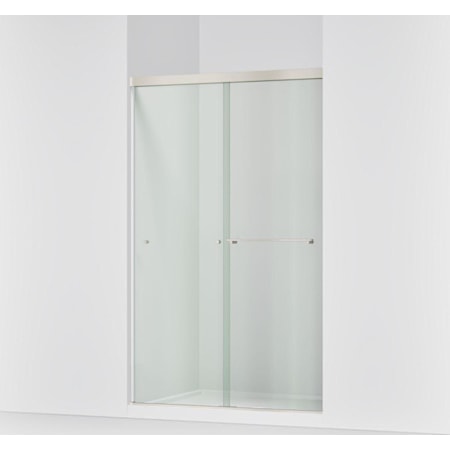 Kohler Revel Frameless Sliding 76" x 47-5/8" Shower Door with Clear Glass Anodized Brushed Nickel