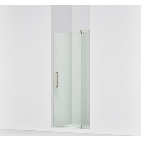 Kohler Revel 70" High x 27-5/16 – 31-1/8" Wide Pivot Frameless Shower Door with Thick Clear Glass Anodized Brushed Nickel