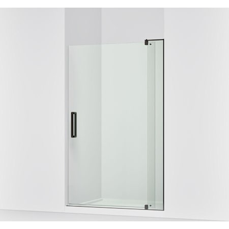 Kohler Revel 74" High x 43-1/8 - 48" Wide Pivot Frameless Shower Door with Thick Clear Glass Anodized Dark Bronze
