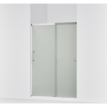 Kohler Elate 70-1/2" High x 47-5/8" Wide Sliding Semi Frameless Shower Door with Frosted Glass Anodized Matte Nickel