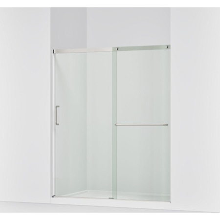 Kohler Elate 70-1/2" High x 59-5/8" Wide Sliding Semi Frameless Shower Door with Clear Glass Anodized Matte Nickel