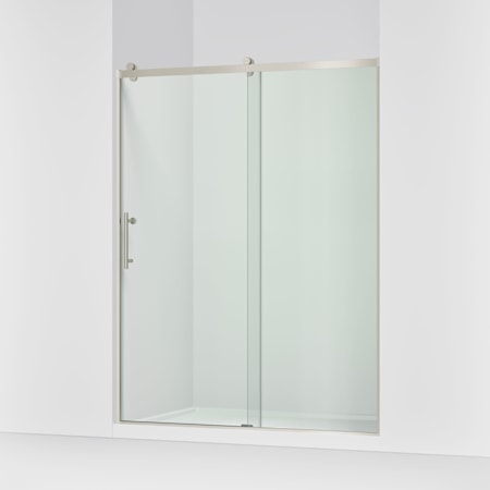 Kohler Rely 77" High x 59-5/8" Wide Sliding Frameless Shower Door with Clear Glass Anodized Brushed Nickel