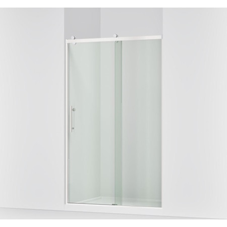 Kohler Rely 77" Sliding Shower Door with 3/8" Thick Glass Bright Polished Silver