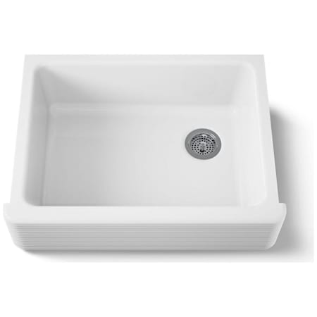Kohler Whitehaven 29-11/16" Single Basin Farmhouse Enameled Cast Iron Kitchen Sink White