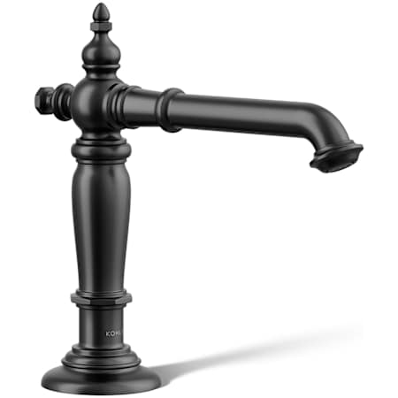 Kohler Artifacts 1.2 GPM Widespread Bathroom Faucet with Pop-Up Drain Assembly - Less Handles Matte Black
