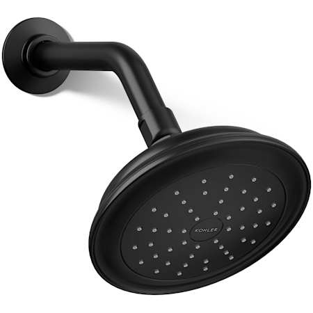 Kohler Artifacts 2.5 GPM Single Function Shower Head with Katalyst Air-Induction Technology Matte Black