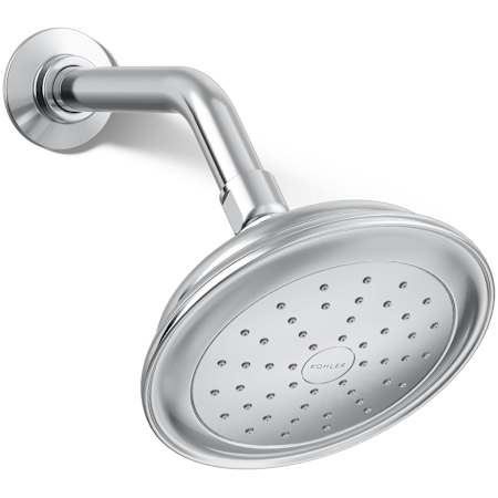 Kohler Artifacts 1.75 GPM Single Function Shower Head with MasterClean Sprayface and Katalyst Air-Induction Technology Polished Chrome