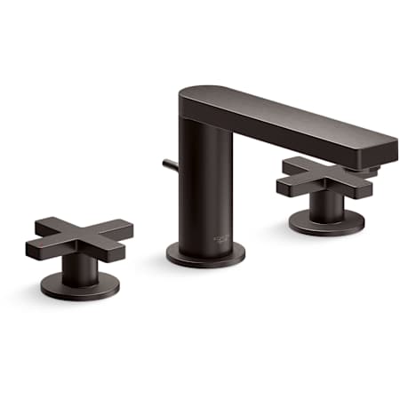 Kohler Composed Widespread Bathroom Faucet with Cross Handles and Pop-Up Drain Brushed Graphite