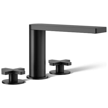Kohler Composed Widespread Deck Mounted Roman Tub Filler with Cross Handles Matte Black