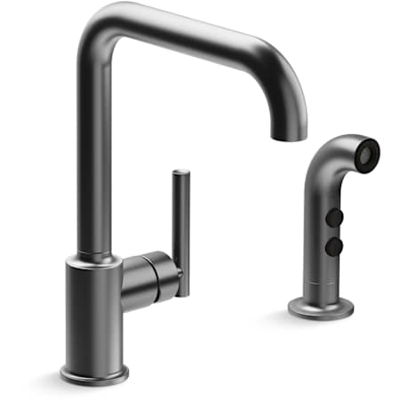 Kohler Purist 1.5 GPM Widespread Kitchen Faucet - Includes Side Spray Brushed Graphite