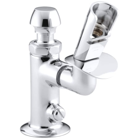 Kohler Bubbler Easy Push Button Drinking Fountain Bubbler with Self Closing Valve Polished Chrome