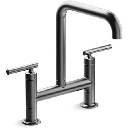 Kohler Purist 1.5 GPM Bridge Kitchen Faucet Brushed Graphite