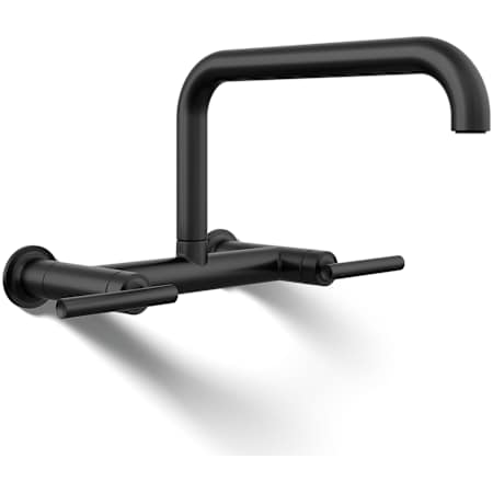 Kohler Purist 1.8 GPM Wall Mounted Bridge Kitchen Faucet Matte Black