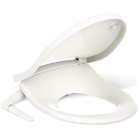 Kohler PureWash M250 Round-Front Bidet Toilet Seat with Adjustable Water Position and Pressure, Automatically Rinsing Self-Cleaning Wand, Quiet-Close, Quick-Release, and Quick-Attach Technologies Biscuit