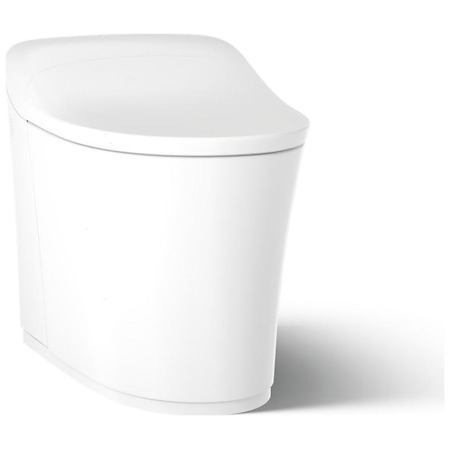 Kohler Eir 0.8 / 1.0 GPF Dual Flush One Piece Elongated Chair Height Toilet with Actuator Plate Flush - Bidet Seat Included White