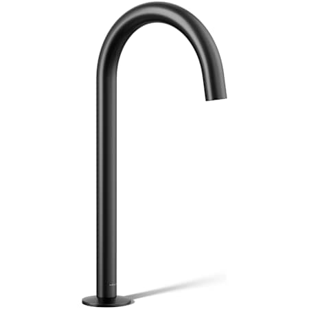 Kohler Components 1.2 GPM Vessel Widespread Bathroom Faucet with Tube Design Spout and Drain Assembly- Less Handles Matte Black