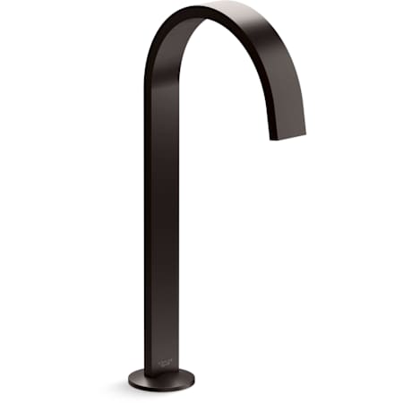 Kohler Components 1.2 GPM Vessel Widespread Bathroom Faucet with Ribbon Design Spout and Drain Assembly - Less Handles Brushed Graphite