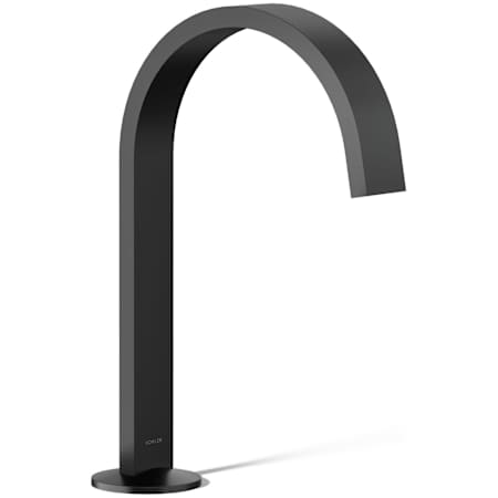 Kohler Components 1.2 GPM Widespread Bathroom Faucet with Drain Assembly and Ribbon Design Spout - Less Handles Matte Black