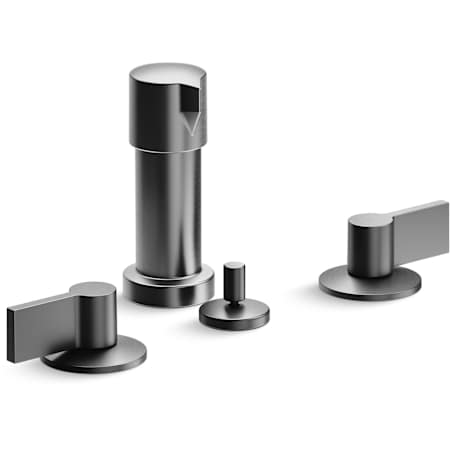 Kohler Components Bidet Faucet with 2 Lever Handles Brushed Graphite