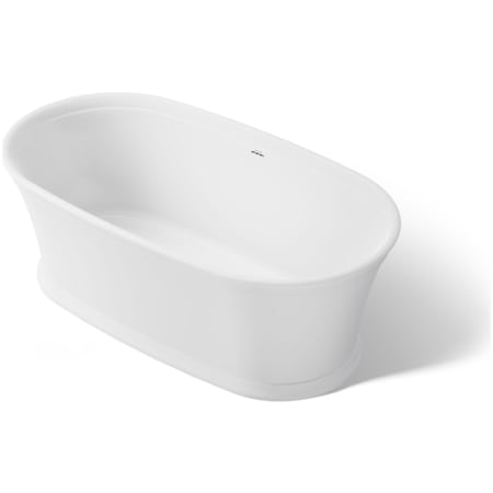 Kohler Memoirs 66"  Lithocast Freestanding Bath with Center Toe-tap Drain White
