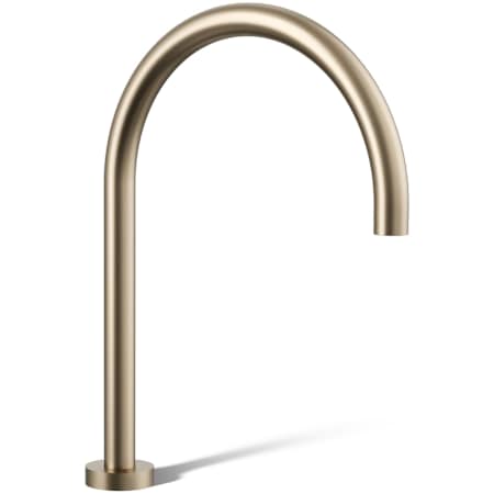 Kohler Deck Mounted Tub Spout, Non-diverter Brushed Bronze