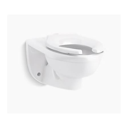 Kohler Kingston Ultra Wall Mounted Top Spud Flushometer Bowl White