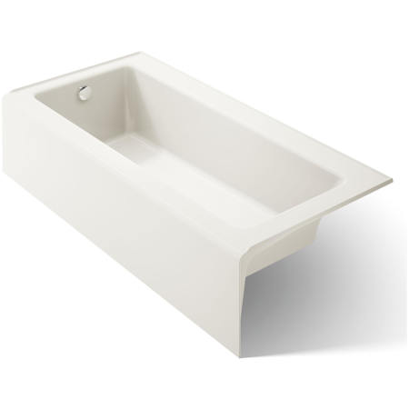 Kohler Bellwether Bath Tub 66" L x 32" W Cast Iron Soaking for Three Wall Alcove Installations with Integral Apron and Left Drain Biscuit