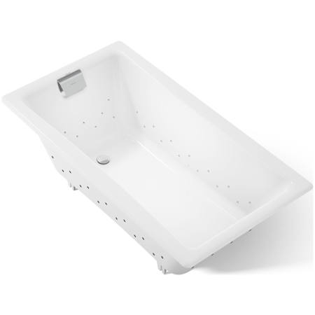 Kohler Tea-For-Two 60" Drop In Cast Iron Air Tub with Reversible Drain and Overflow White
