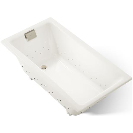 Kohler Tea-For-Two 60" Drop In Cast Iron Air Tub with Reversible Drain and Overflow Biscuit