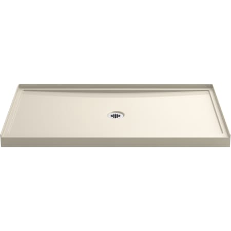 Kohler Rely 60" x 34" Rectangular Shower Base with Single Threshold and Center Drain Almond