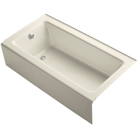 Kohler Bellwether Collection 60" Three Wall Alcove Bath Tub with Integral Apron and Left Hand Drain Almond