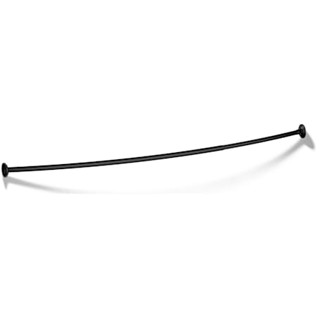 Kohler Expanse 60" - 72" Adjustable Curved Shower Rod with Traditional Design Matte Black