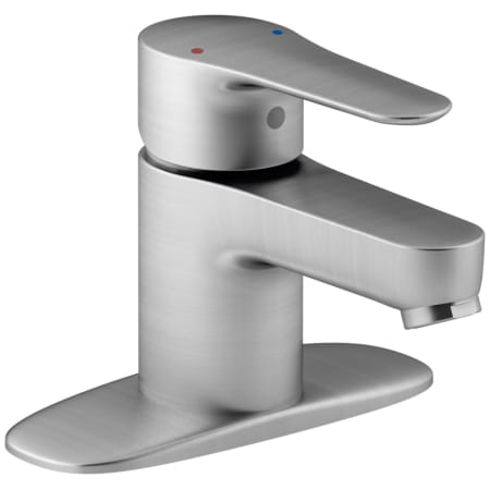 Kohler July Single Hole Bathroom Faucet with WaterSense Technology - Free Metal Pop-Up Drain Assembly with purchase Brushed Chrome