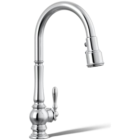 Kohler Artifacts 1.5 GPM Single Hole Pull Down Kitchen Faucet Polished Chrome