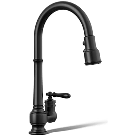 Kohler Artifacts 1.5 GPM Single Hole Pull Down Kitchen Faucet Matte Black