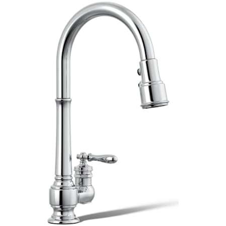 Kohler Artifacts 1.5 GPM Single Hole Pull Down Kitchen Faucet Polished Chrome
