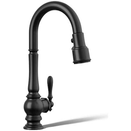 Kohler Artifacts 1.5 GPM Single Hole Pull Down Kitchen Faucet Matte Black