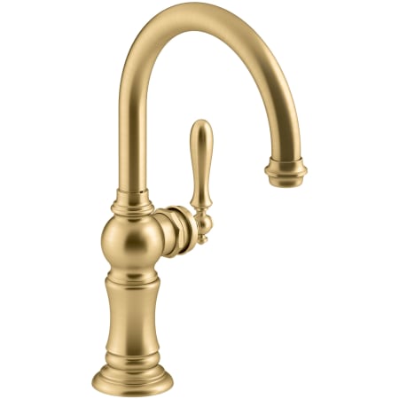 Kohler Artifacts 1.5 GPM Single Hole Kitchen Faucet Vibrant Brushed Moderne Brass