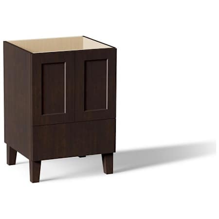 Kohler Poplin 24" Vanity Cabinet Only - Free Standing Installation Type Claret Suede