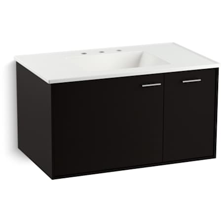 Kohler Jute 36" Vanity Cabinet Only - Wall Mounted / Floating Installation Type Batiste Black