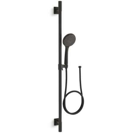Kohler Awaken 2.5 GPM Multi Function Hand Shower Package with MasterClean Sprayface - Includes Slide Bar, Hose, and Wall Supply Oil-Rubbed Bronze