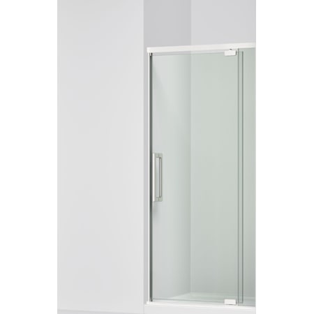 Kohler Statement 76" High x 36" Wide Pivot Frameless Shower Door with Tempered Glass and Controlled Close Technology Bright Polished Silver